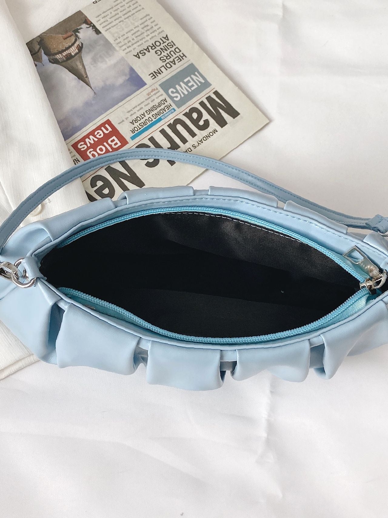Bag For Love - Minimalist Ruched Bag  - Women Maxct Bags