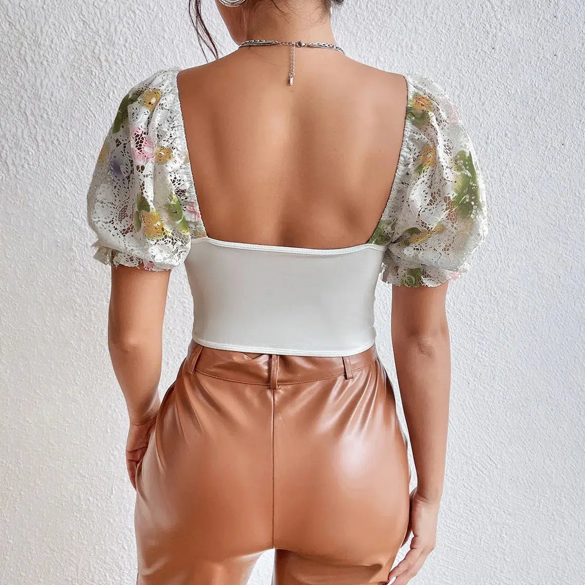 Maxct &Floral Crop Corset Top