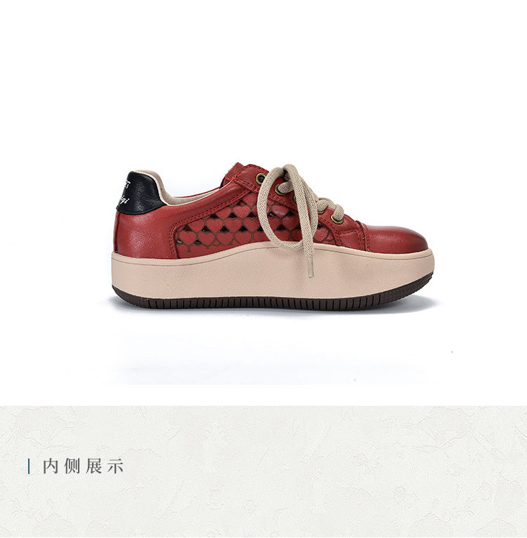 Versatile Hollow Thick Bottom Mid-Heels Shoes Maxct