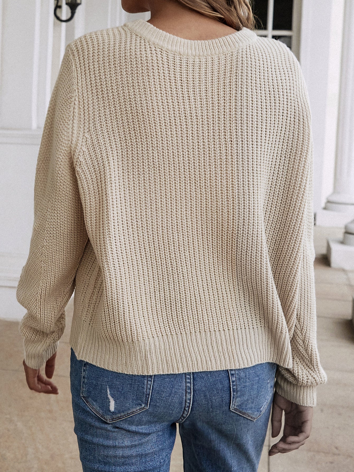 Maxct &Double Take Button Down Rib-Knit Reversible Sweater