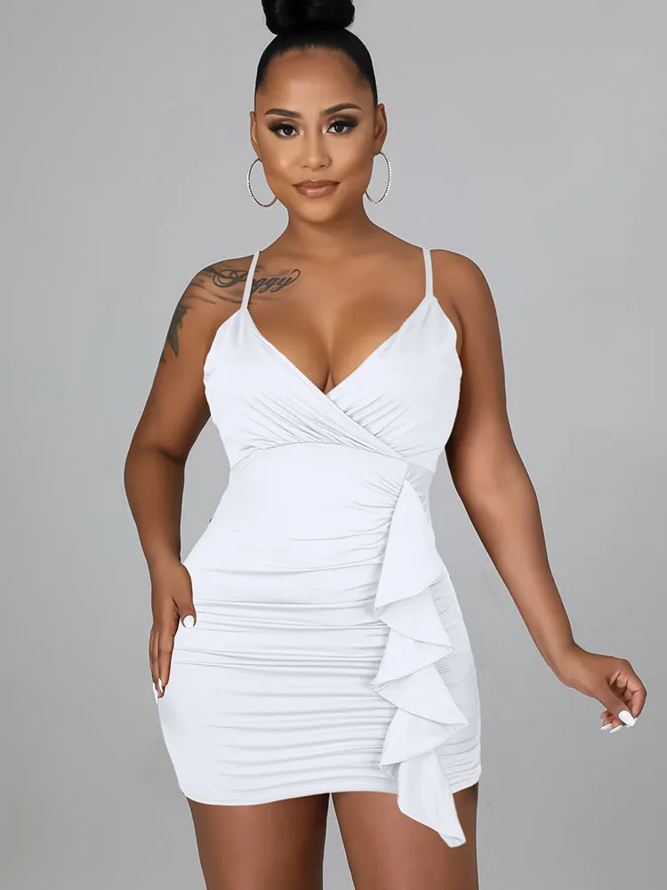 Ruffle Bodycon Ruch Wrap Dress Maxct