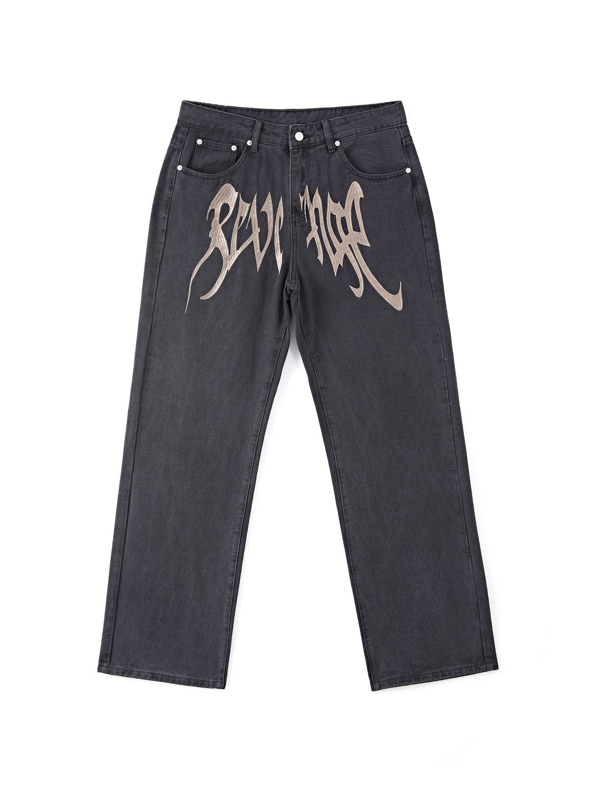 Men's Washed Revenge Straight Leg Jeans Maxct