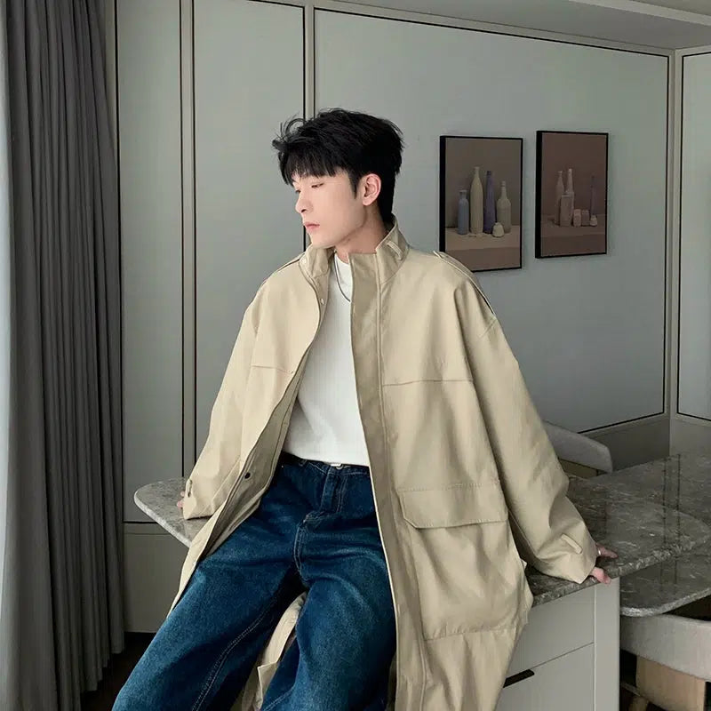 Maxct Long Windproof Medium-length Coat