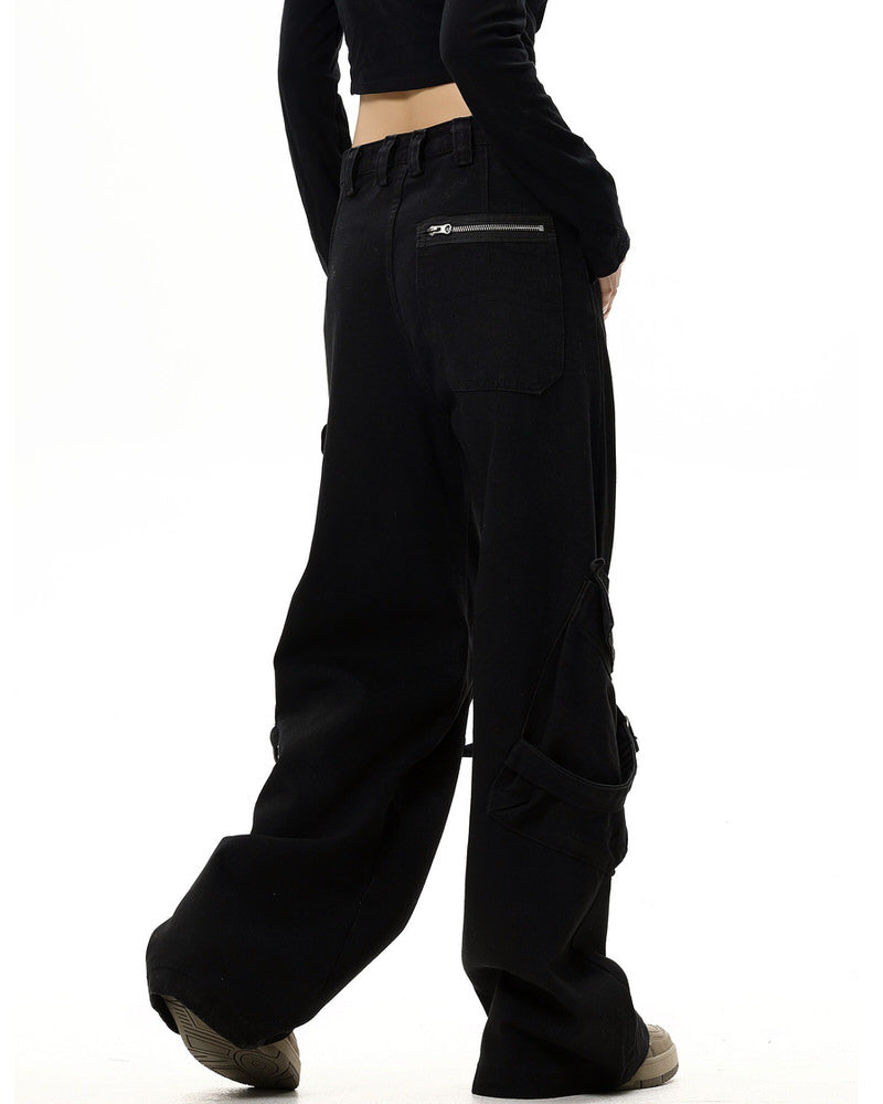 Hashtag Drama Black Cargo Jeans Maxct