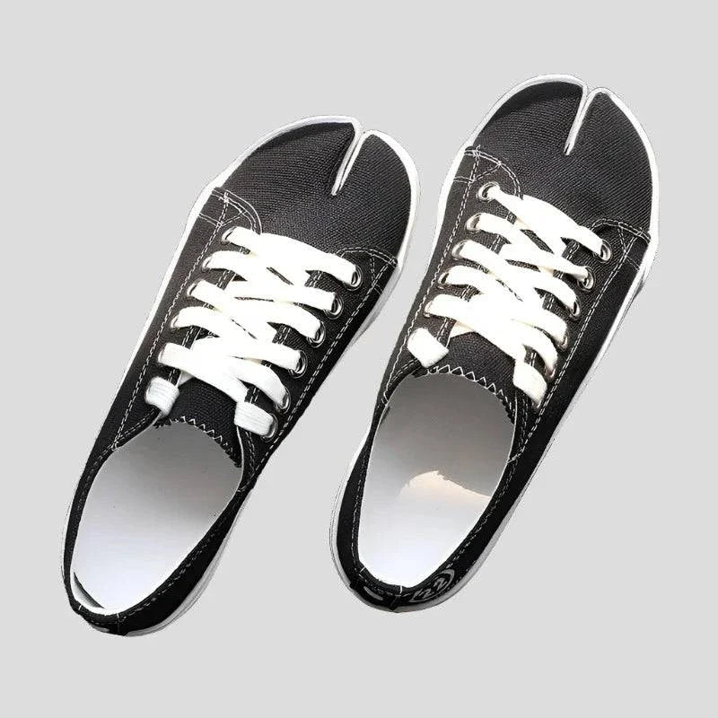 Tabi Sneakers Splashing Ink Canvas - Women's Split Toe Shoes Maxct
