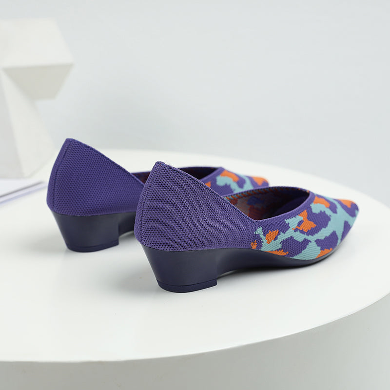 Urban Woven Multi-Color Casual Low Heels Shoes Maxct