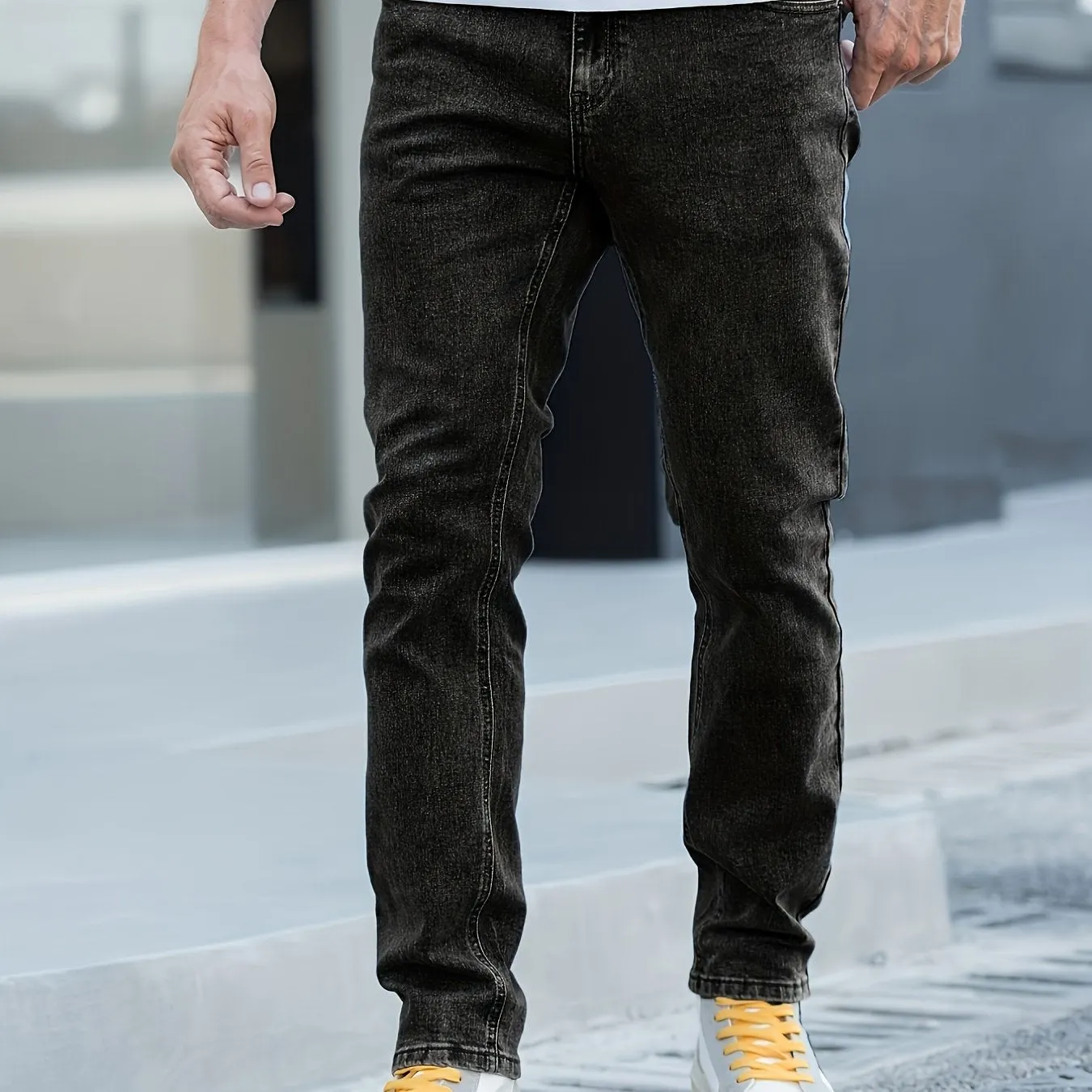 Men's Jeans Straight Regular Denim Jeans With Pockets, Men's Outfits