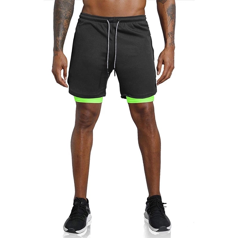 Men's 2-in-1 Double-Deck Sport Shorts - true deals club