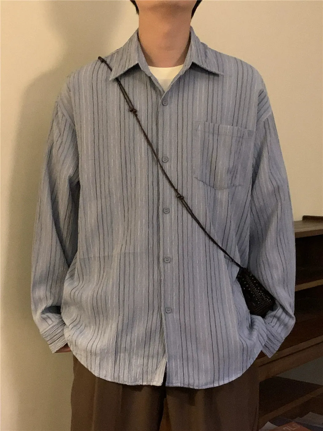 Nagawl Vintage Striped Shirt Maxct