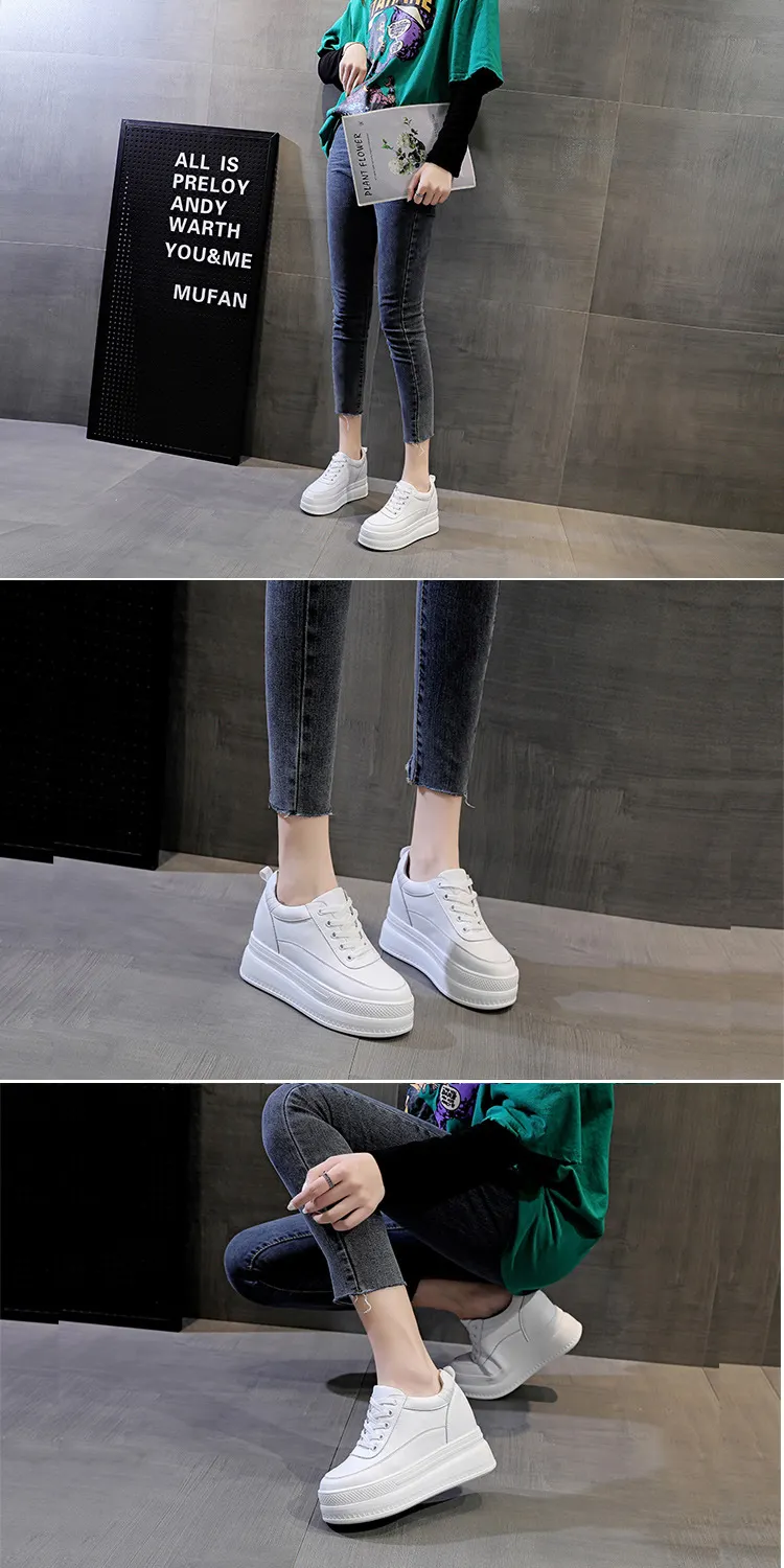 Women's 9cm Platform Wedge Sneakers - true deals club