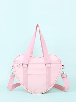 Fluffy Heart Pattern Shoulder Tote Bag - Women Tote Bags