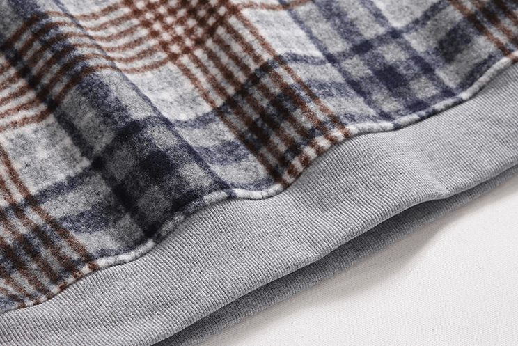 Maxct 6164 Knitted Crewneck Plaid Sweater