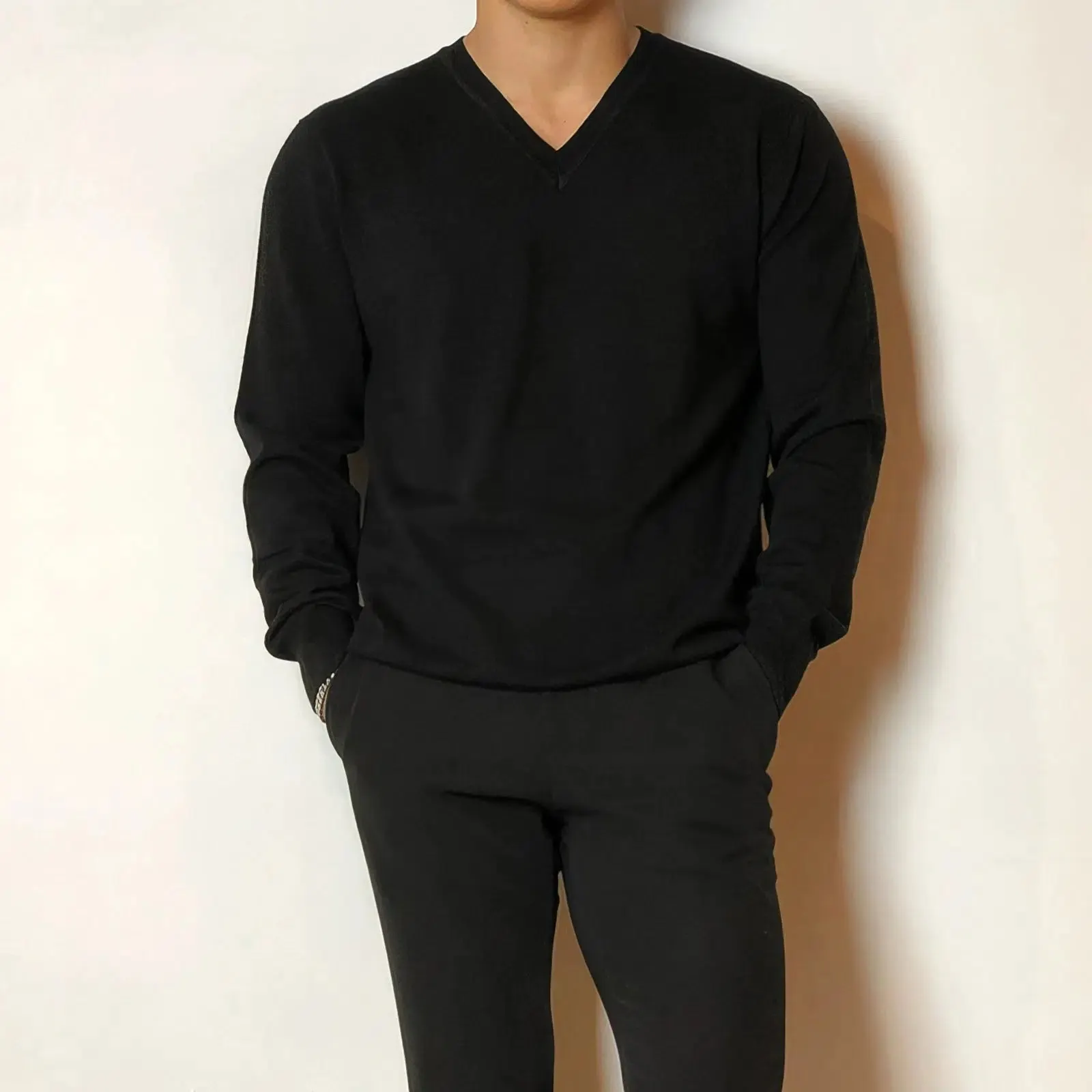 Maxct V-neck Long-sleeved Bottoming Sweater