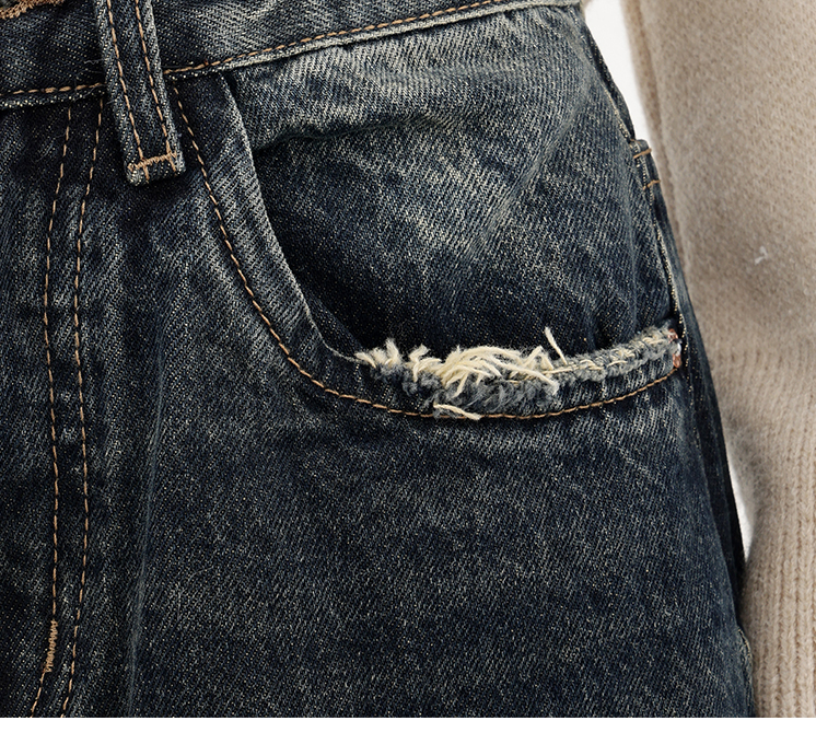 Autumn Streetwear Retro Fashion: Women's High Waist Loose Wide Leg Y2K Denim Trousers - true deals club