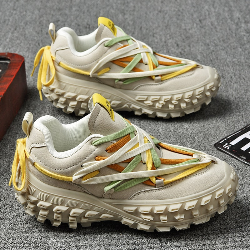 Tank Shoes Multiple-Lace Daddy's Shoes for Men Maxct