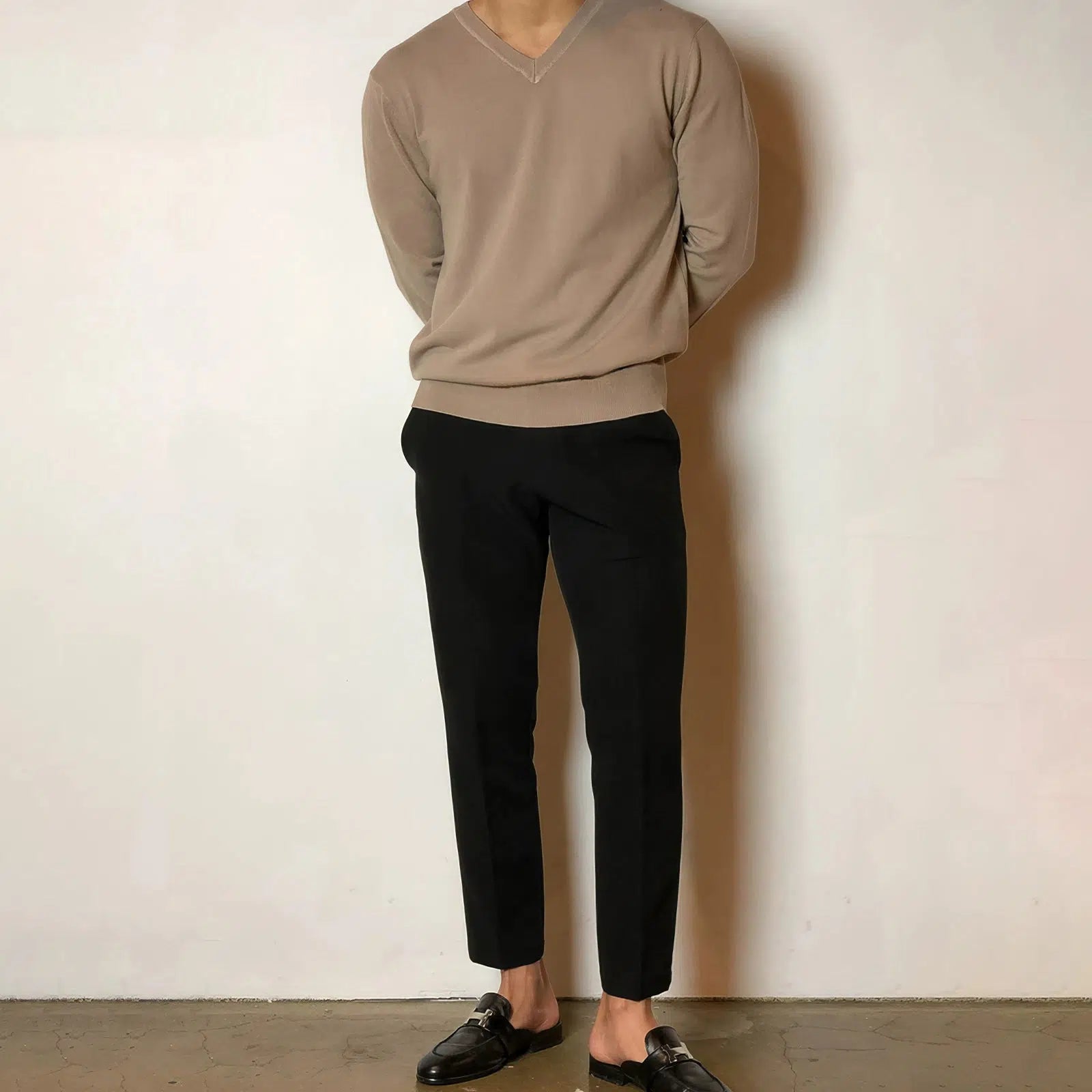Maxct V-neck Long-sleeved Bottoming Sweater