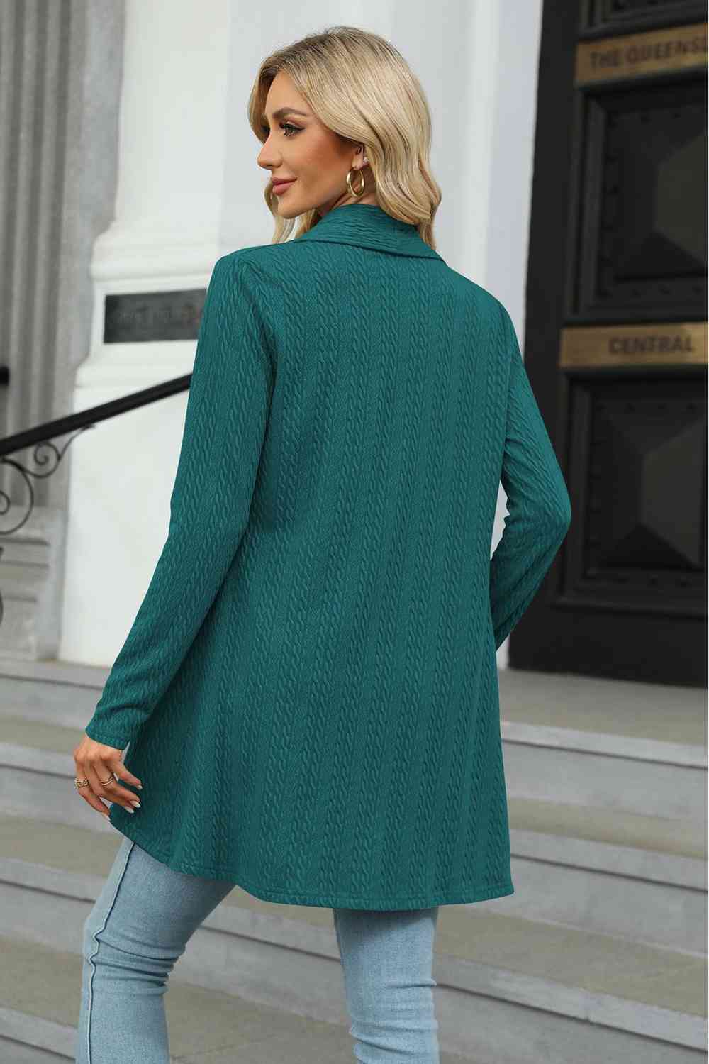 Maxct &Open Front Long Sleeve Cardigan