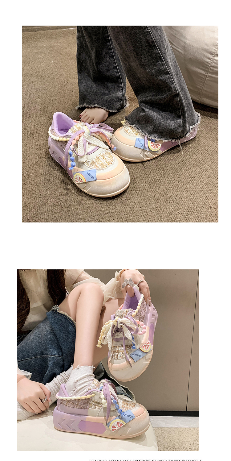 Teen Women Cute Round Toe Platform Sneakers - true deals club