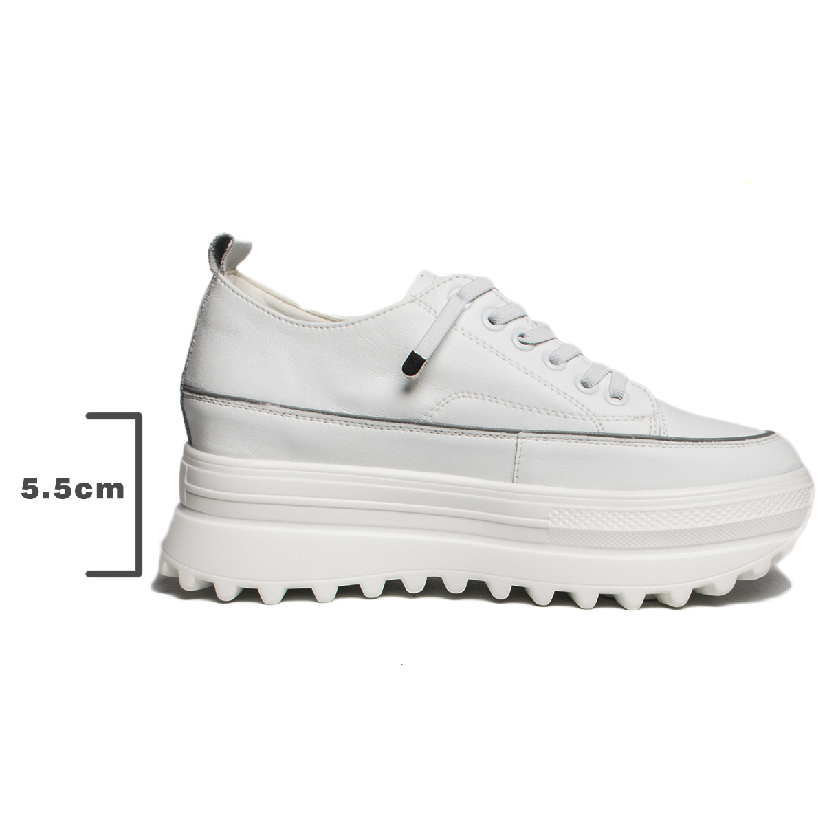 Platform Leather Sneaker Pumps for Women - true-deals-club
