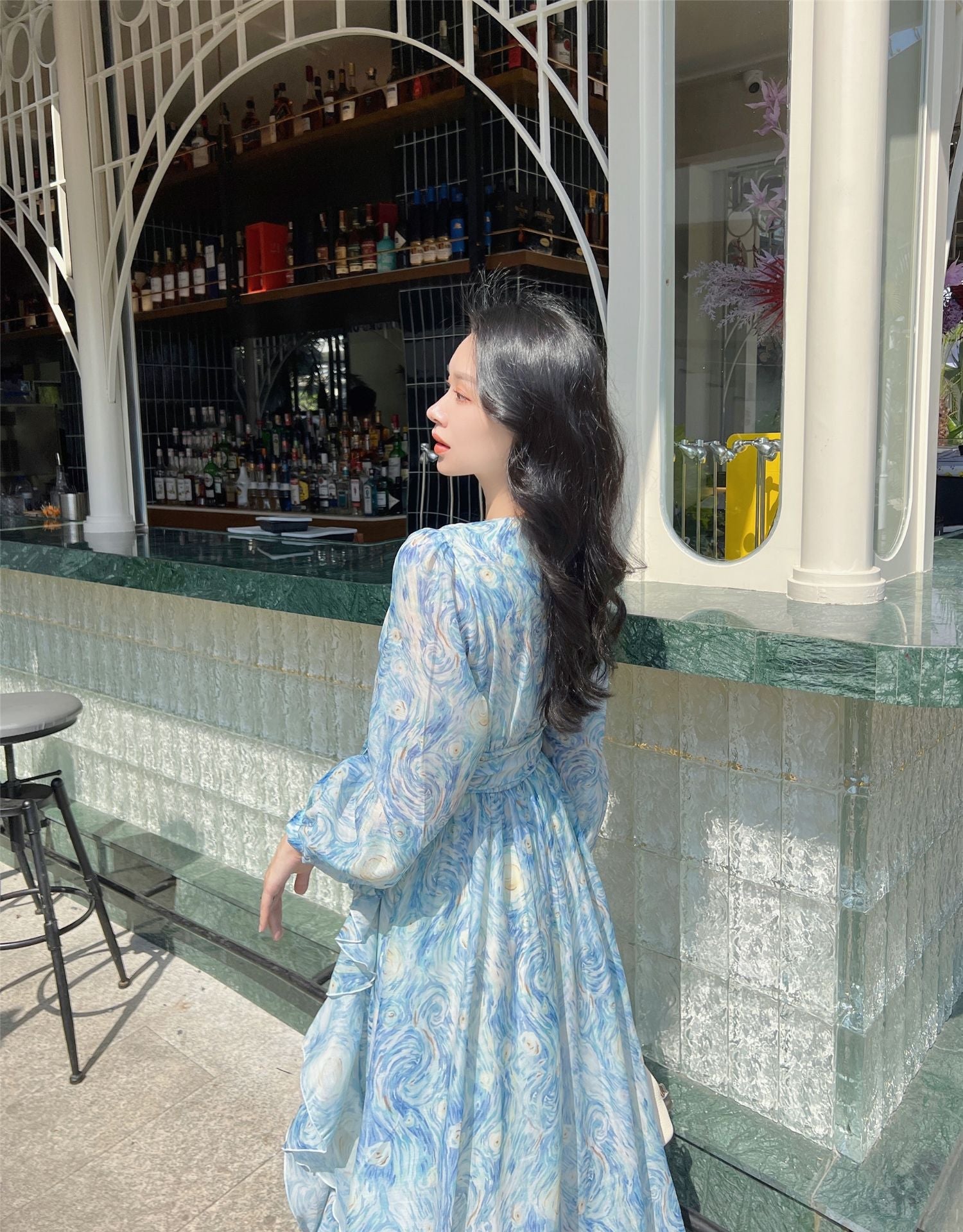 Starry Nights Ruffle Maxi Dress Maxct