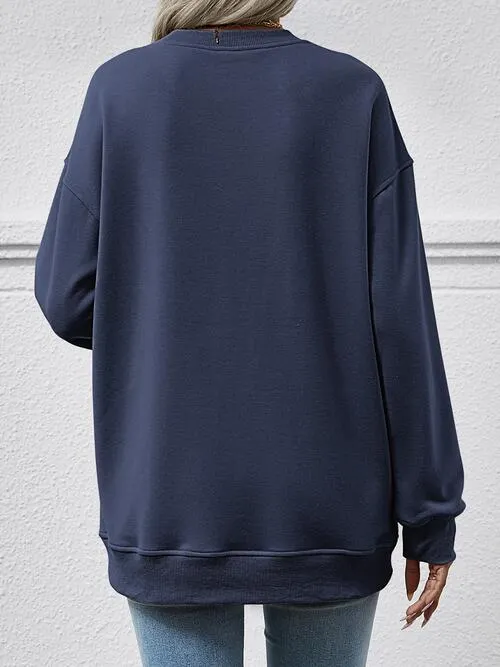 Maxct &Round Neck Long Sleeve Sweatshirt