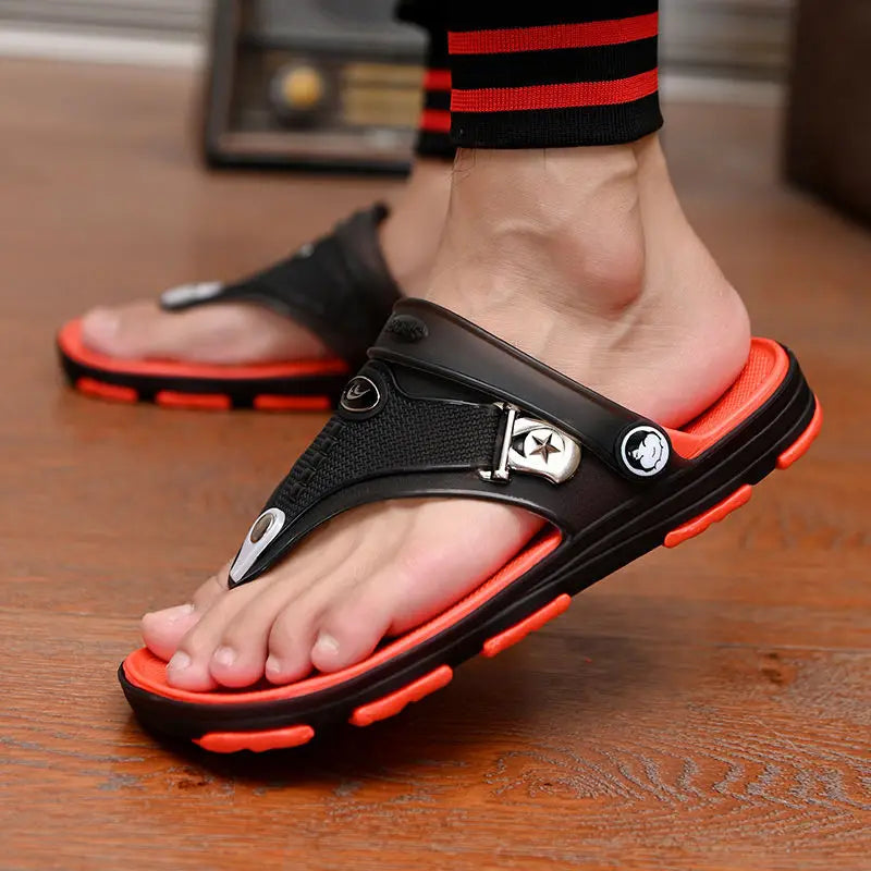 Summer Sandals Outdoor Beach Indoor Durable Anti-Slip Peep Toe Men's Maxct