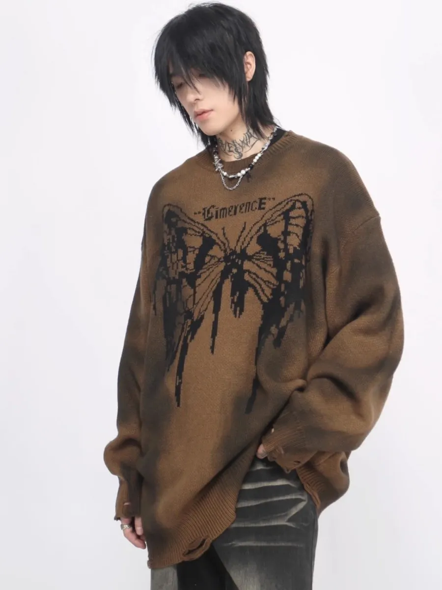 Maxct [Mz]broken Holes Sweater Na1474