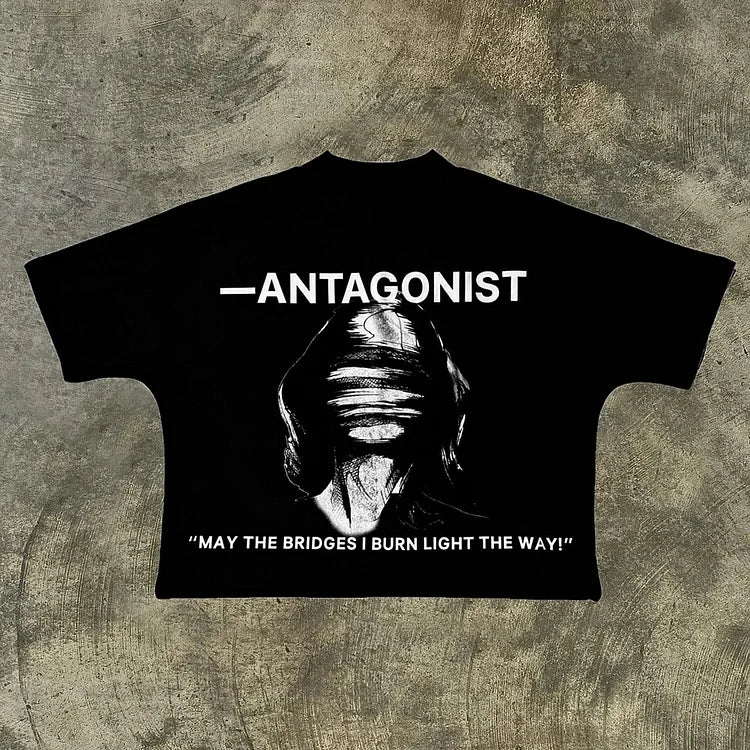 Maxct New Y2K Clothes Harajuku Casual Gothic Tops Pure Cotton T Shirt Hip Hop Retro Cartoon Oversized Graphic Print T Shirt Men Women
