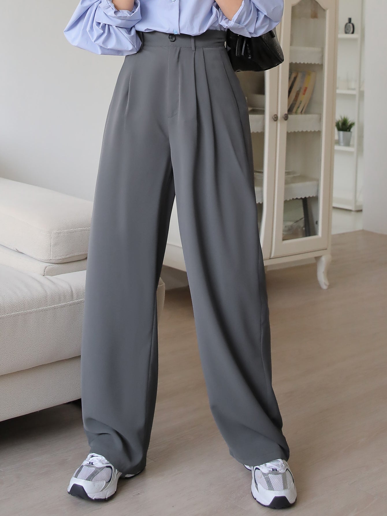 Maxct Fold Pleated Slant Pocket Pants