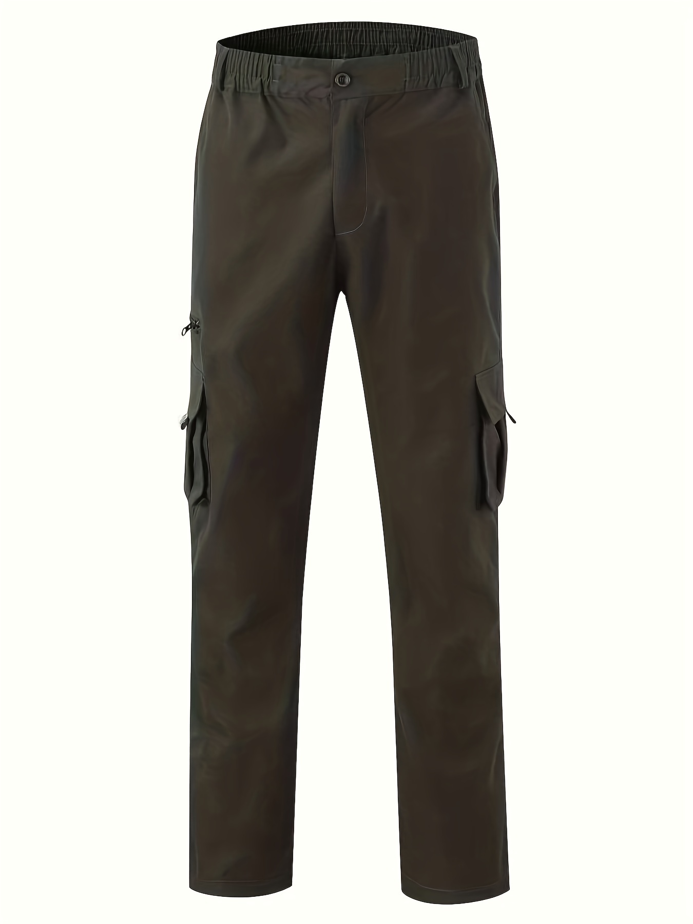 Men's Cargo Pants Casual Loose Fit Straight Leg Pants With Flap Pockets