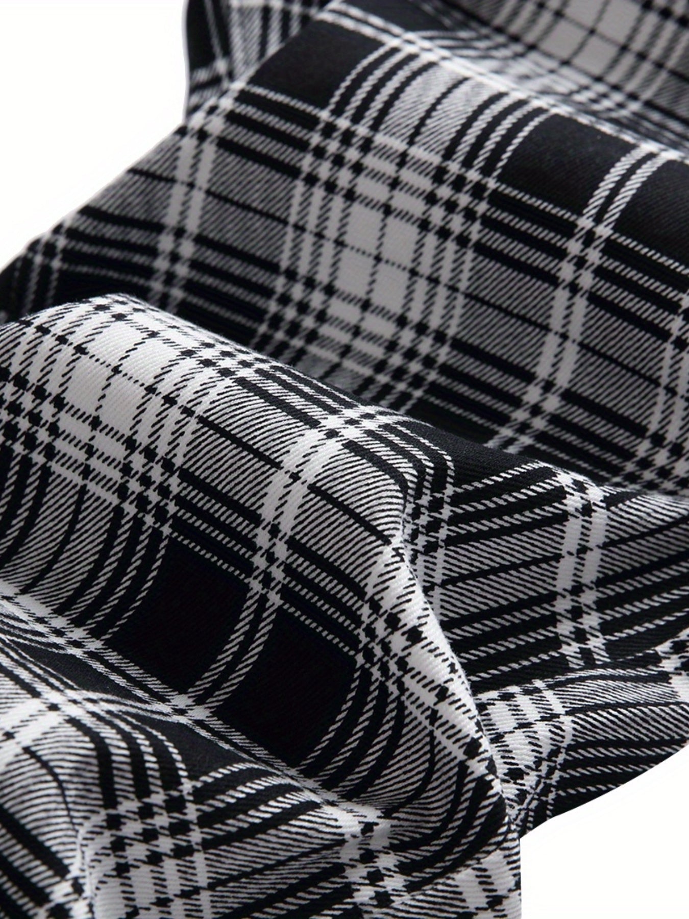 Maxct  Plaid Pattern Slim Fit Jeans, Men's Casual Mid Stretch Chic Jeans For The Four Seasons