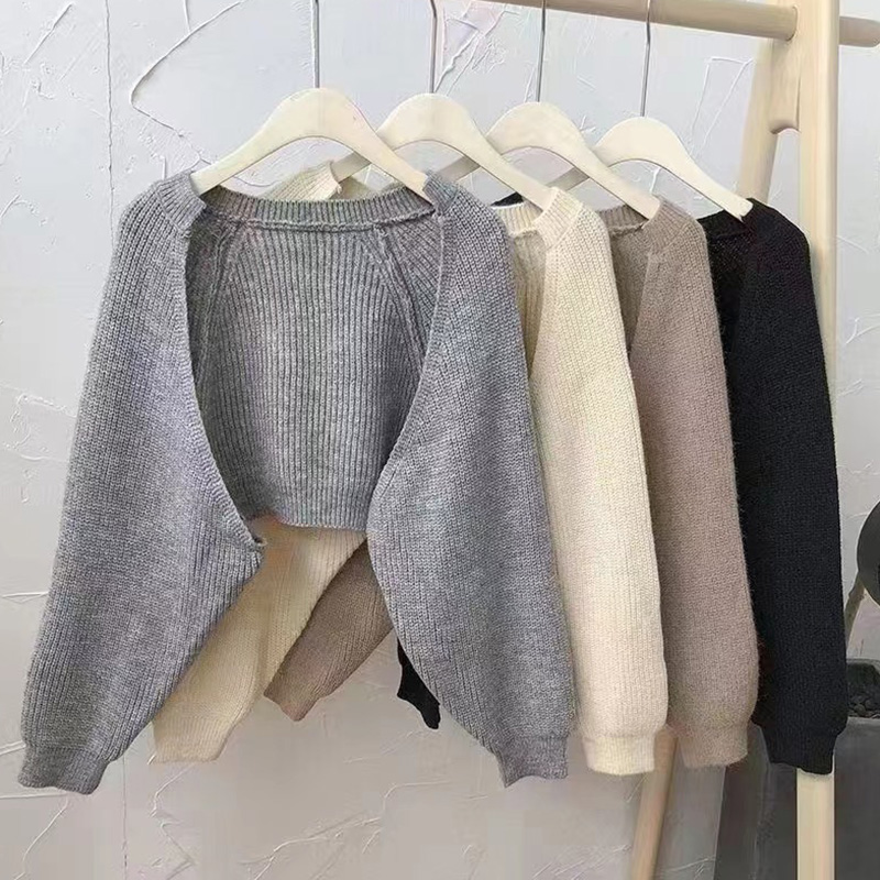 Maxct Autumn New Knitted Short Cardigan sweater Shawl Chic Korean Sle Versitile Fashion Women's Top