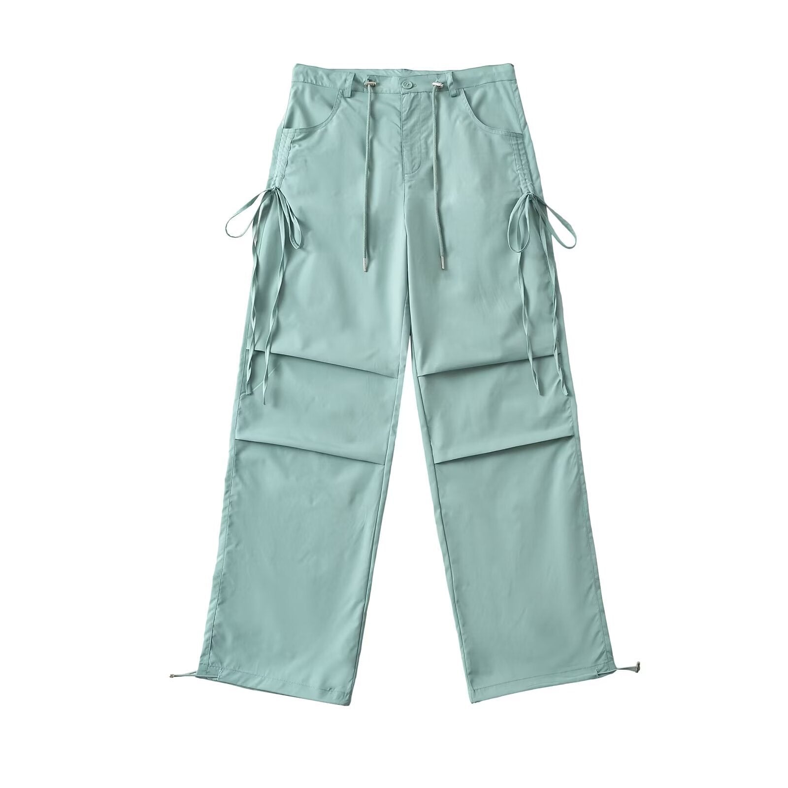 Maxct Side Drawstring Pleated Cargo Pants