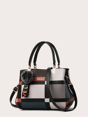 Metal Letter Decor Tote Bag - Women Tote Bags