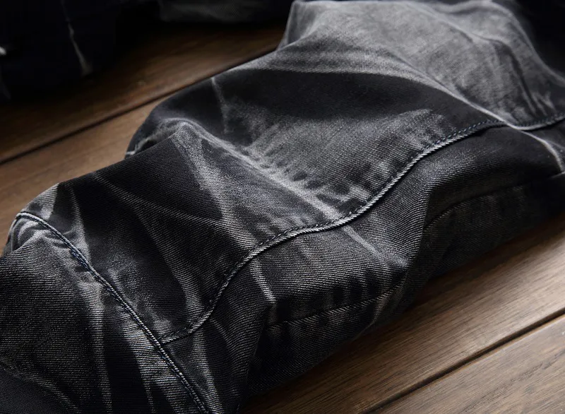 Men's New Zipper Distressed Straight Retro Jeans Best Sellers