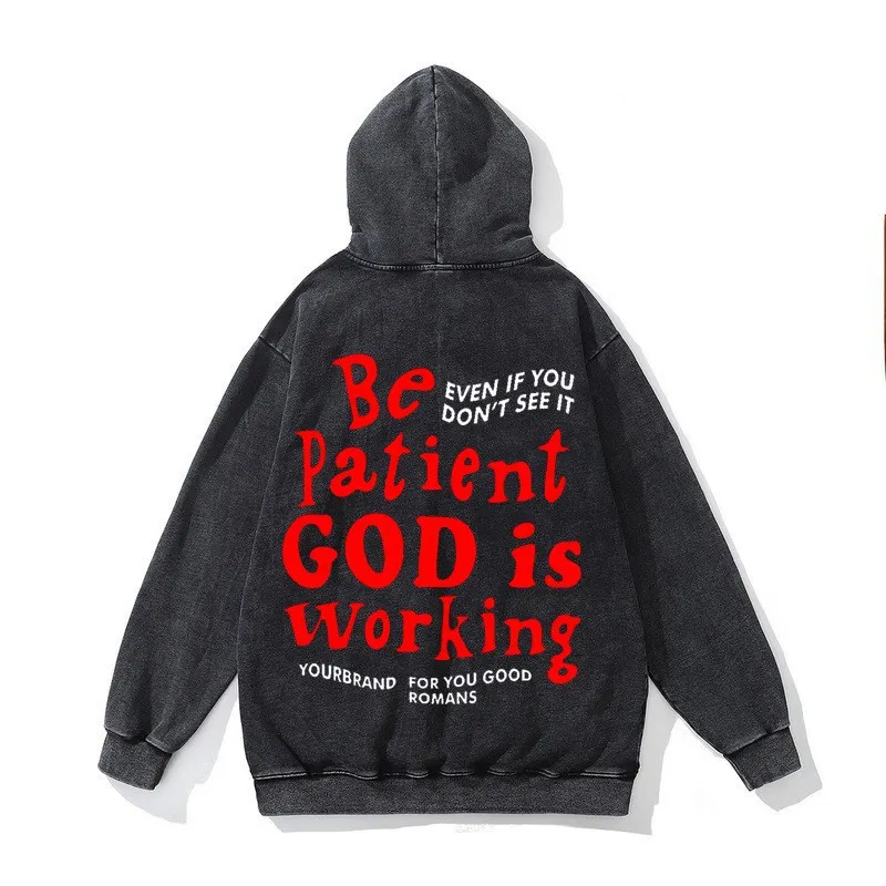 Maxct Y2K Fashion Autumn and Winter Printed Washed Distressed Pullover Long Sleeve Sweater for Men and Women