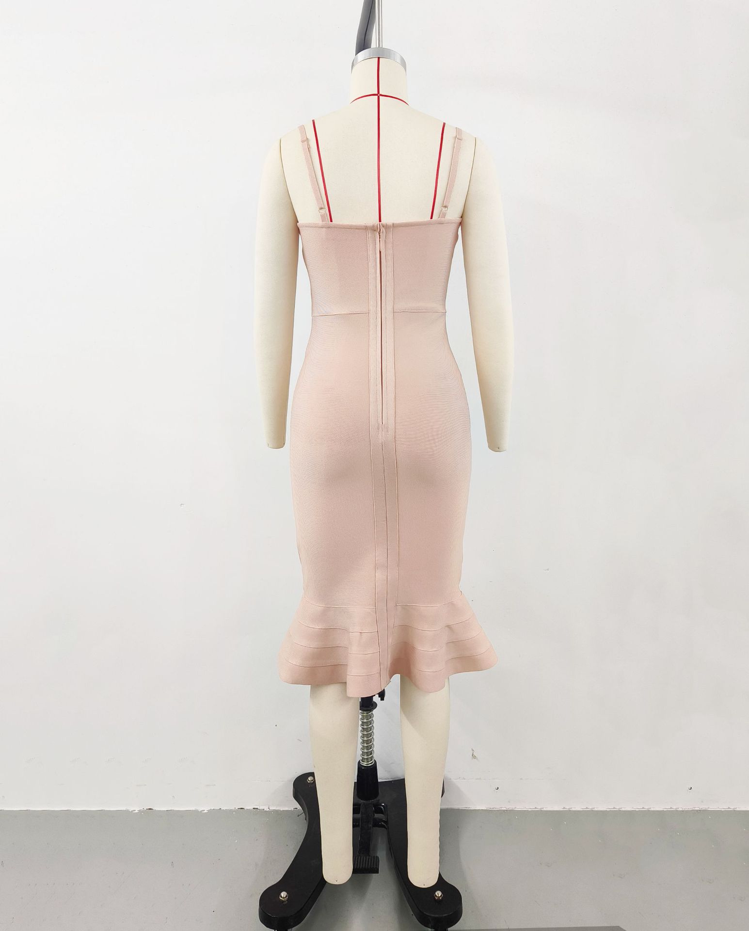 Women's Christmas Dress Autumn Women's Design Sense Diamond Bandage Dress Elegant Fishtail Dress