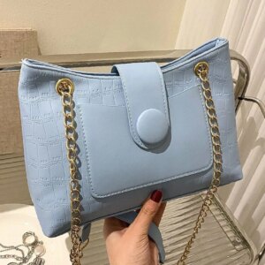 Maxct - Crocodile Embossed Snap Button Tote Bag  - Women Tote Bags