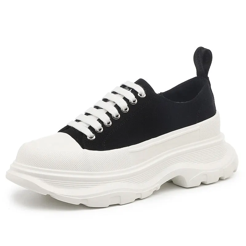 Canvas Platform Sneakers 5cm of Style for Women Maxct