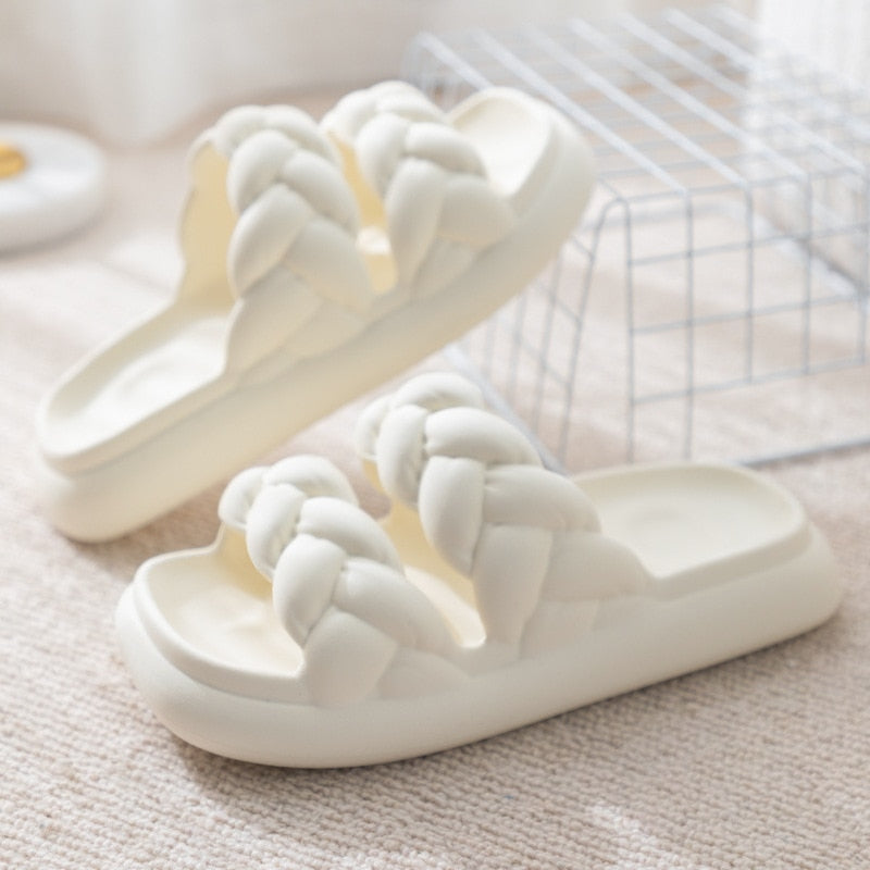 Comfort Step Women's Shower Indoor Slip On Shoes Braid Style Maxct