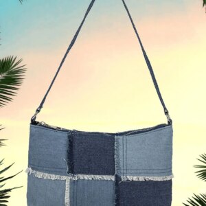 Bag For Love - Denim Raw Trim Baguette Bag - Women Maxct Bags