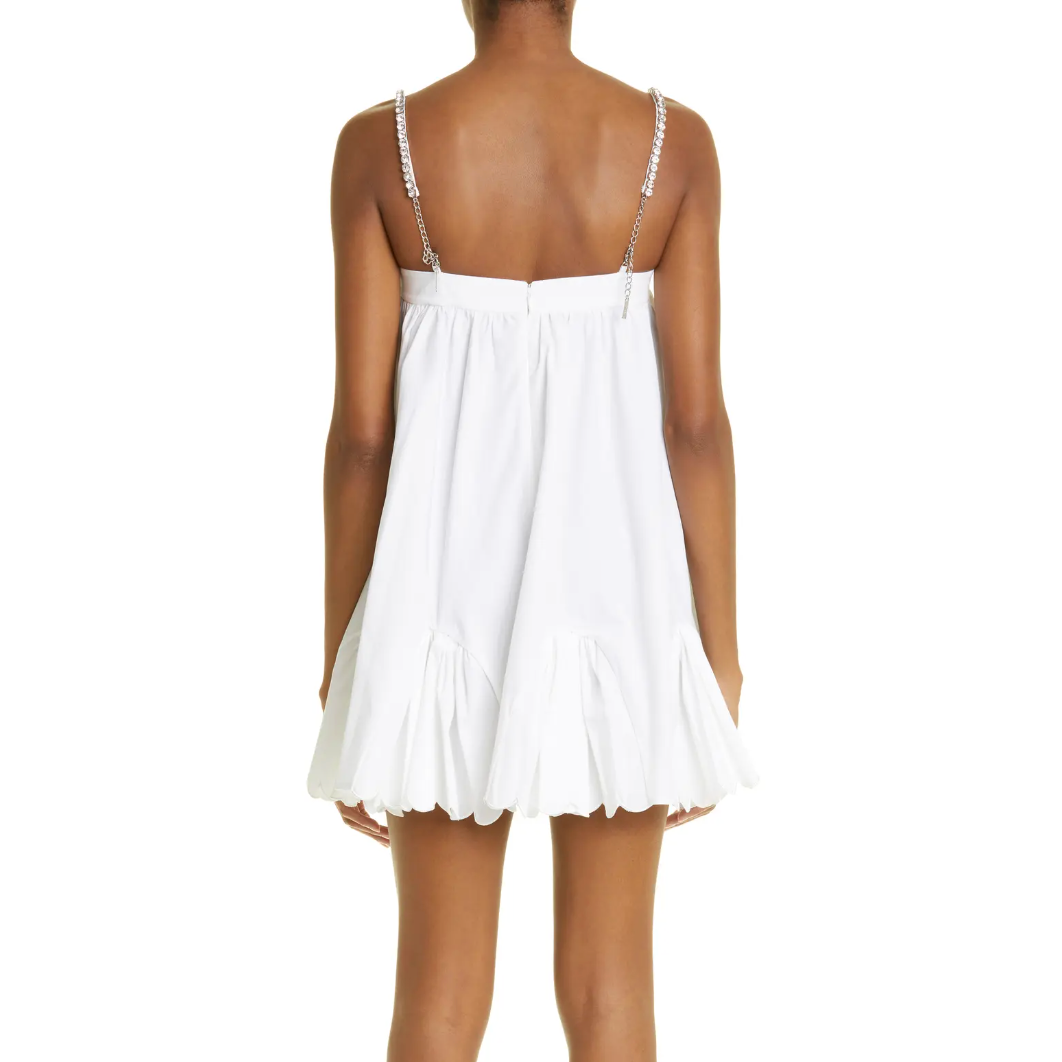 She Shines Poplin Scalloped-Hem Mini Dress Maxct