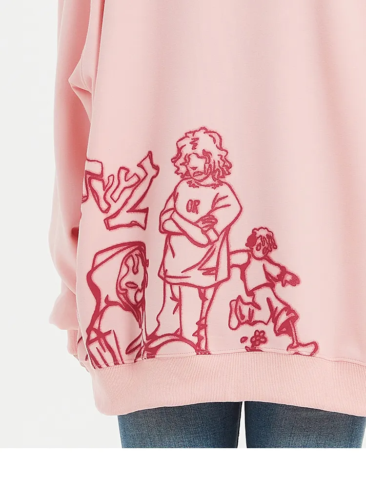 Hipster Funny Cartoon Graphic Unisex Hoodie