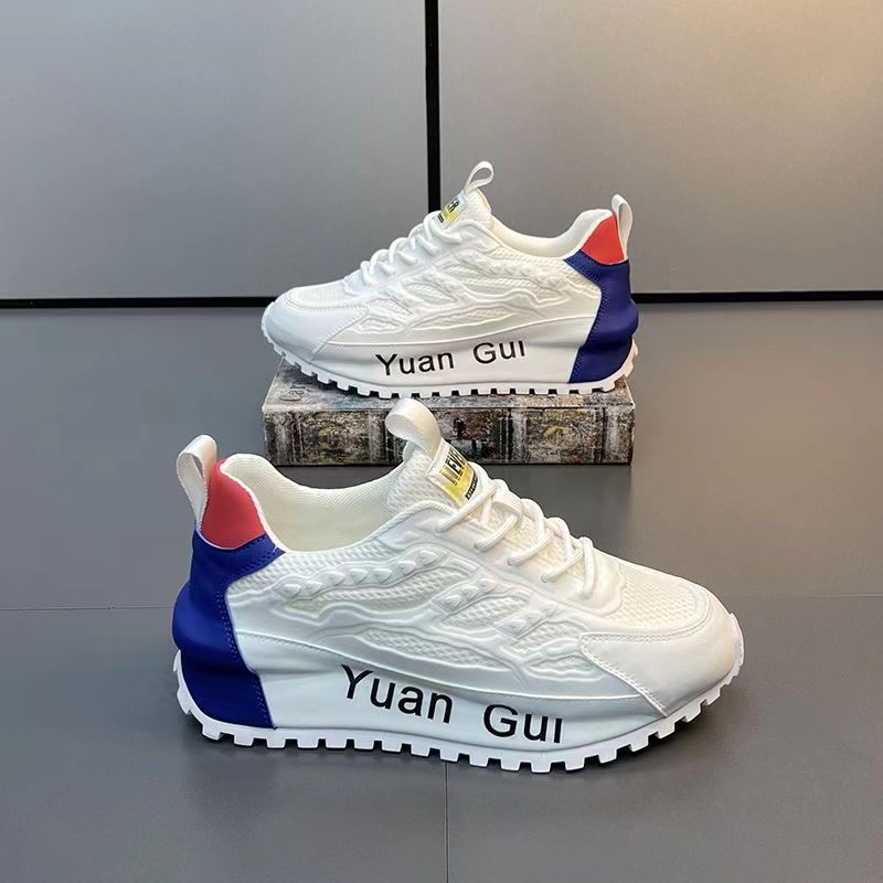 Fan Rood Platform Sneakers: Leather & Mesh for Men - true deals club