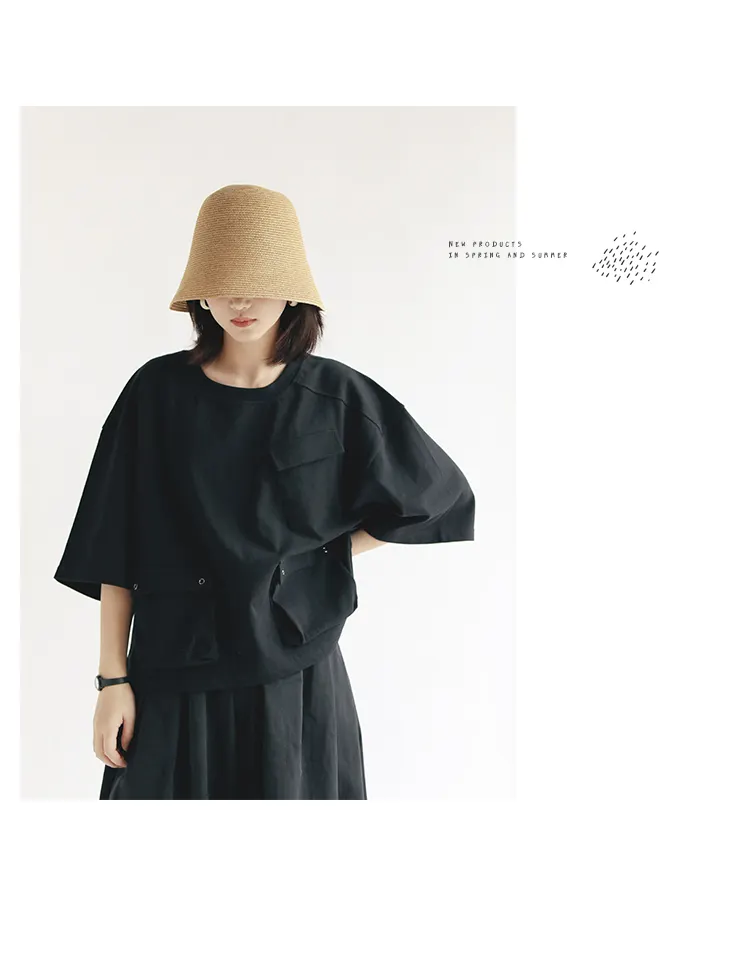 Spring and Summer Female Japanese Style Shopping Bucket Hat