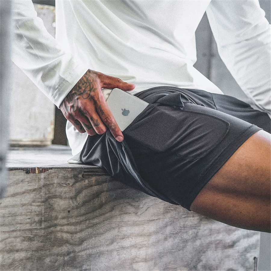 Men's 2-in-1 Double-Deck Sport Shorts - true deals club