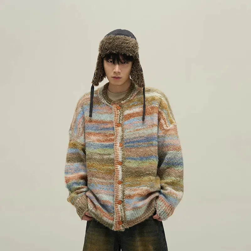 Maxct Vintage Striped Cardigan Sweater