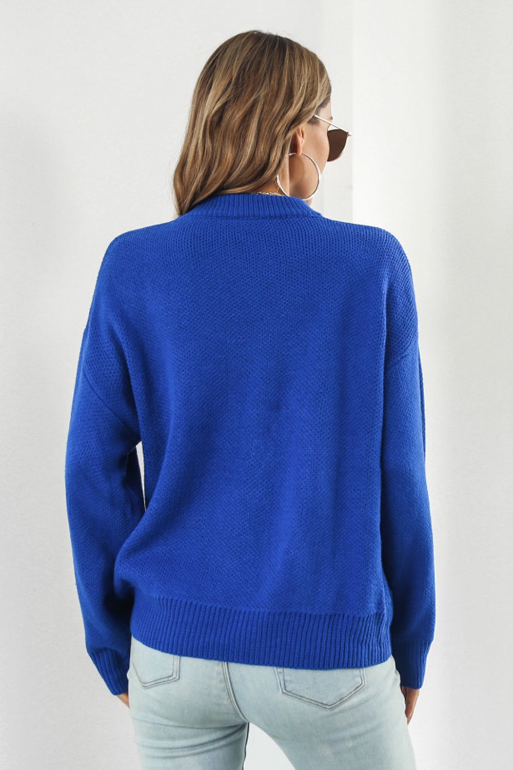 Maxct &Flower Graphic Drop Shoulder Sweater