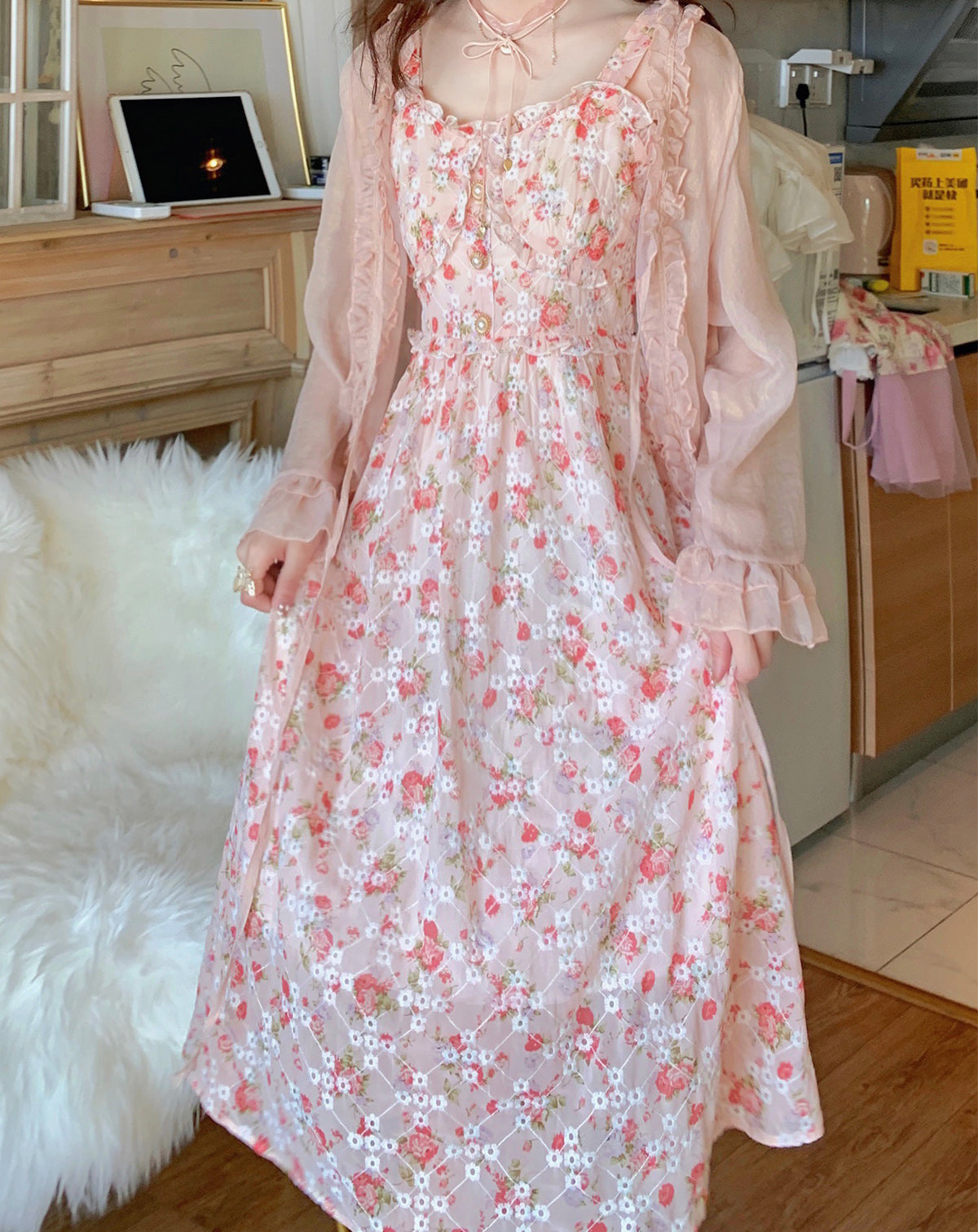 Tea Cup Floral Cami Dress Maxct