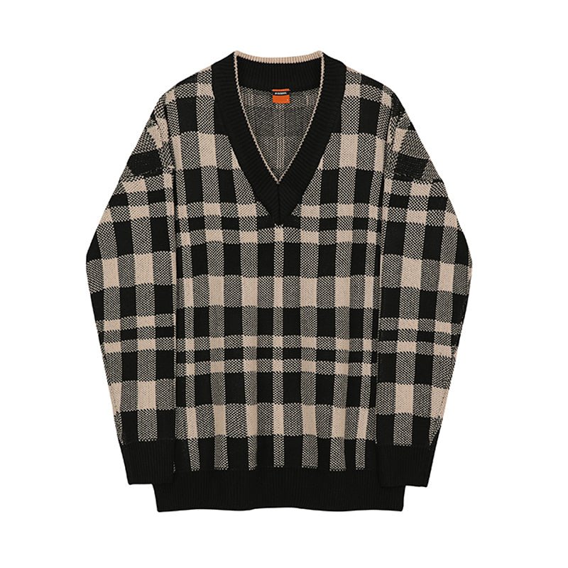 Maxct Kami No.7308 Plaid V-Neck Sweater